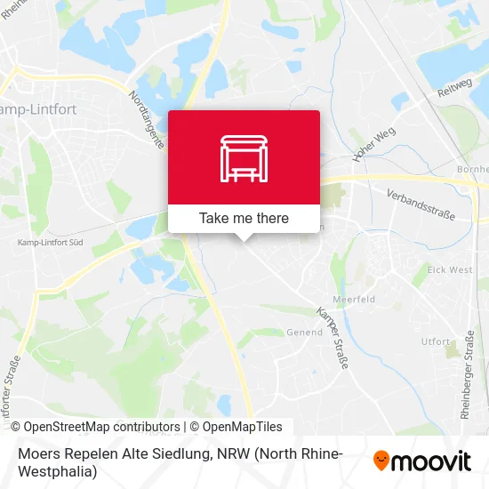 Карта Moers Repelen Alte Siedlung