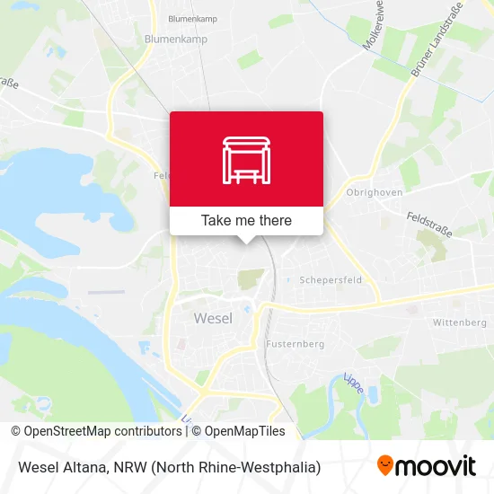 Wesel Altana map