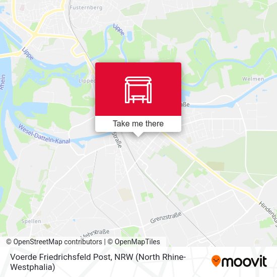 Voerde Friedrichsfeld Post map