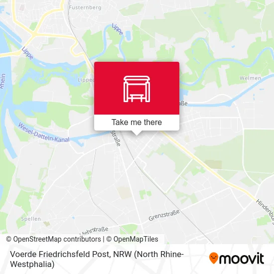 Карта Voerde Friedrichsfeld Post