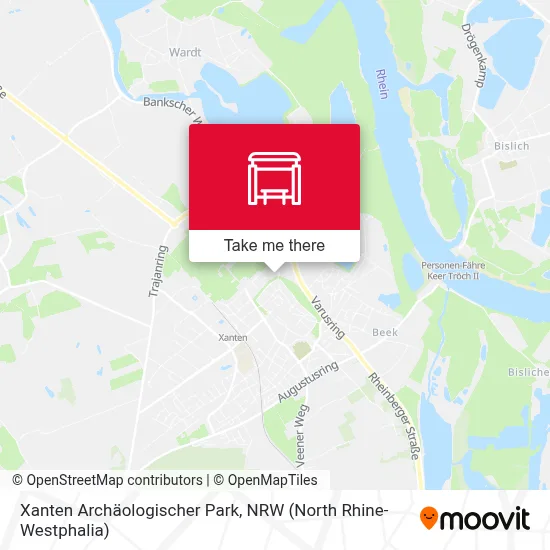 Xanten Archäologischer Park map