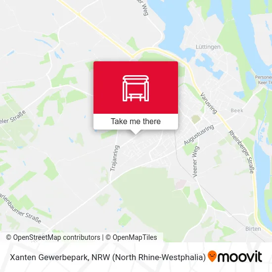 Xanten Gewerbepark map