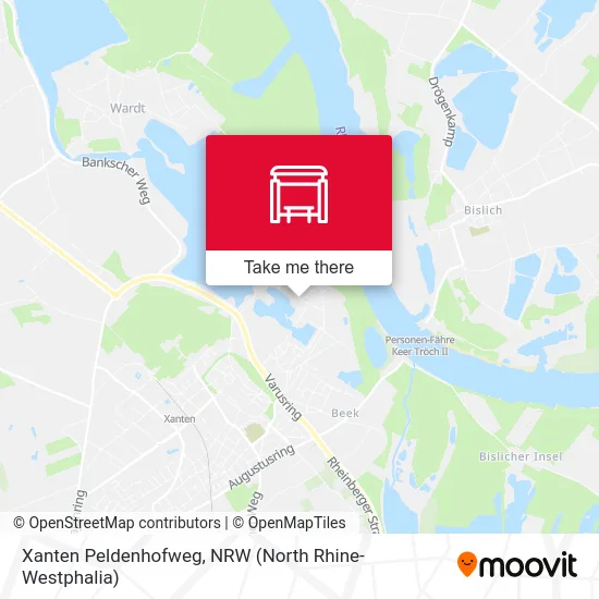Xanten Peldenhofweg map