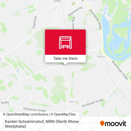 Xanten Schrammshof map