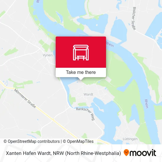 Xanten Hafen Wardt map