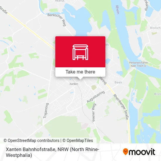 Xanten Bahnhofstraße map