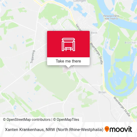 Xanten Krankenhaus map