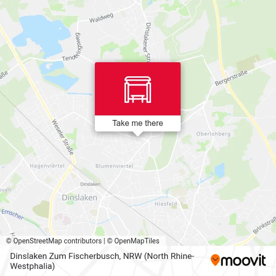 Dinslaken Zum Fischerbusch map
