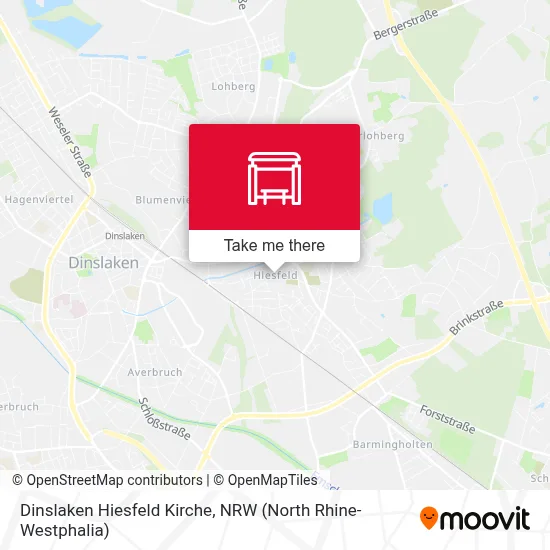 Dinslaken Hiesfeld Kirche map