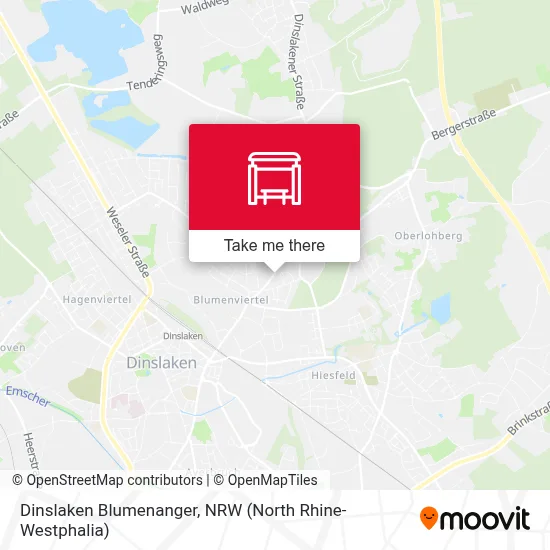 Dinslaken Blumenanger map