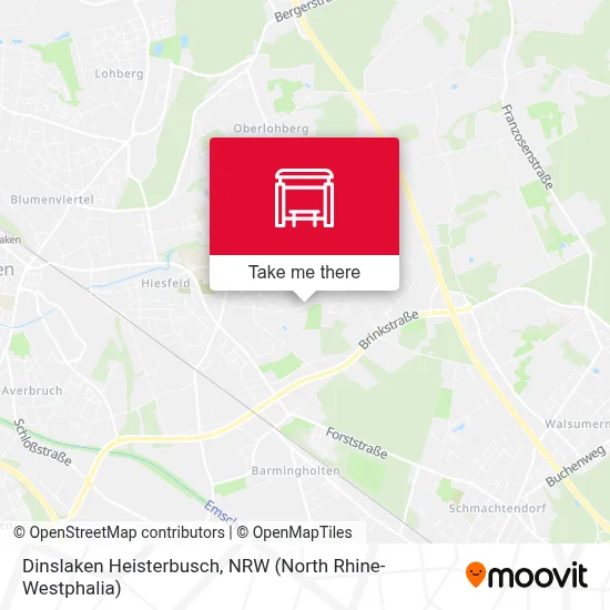 Dinslaken Heisterbusch map