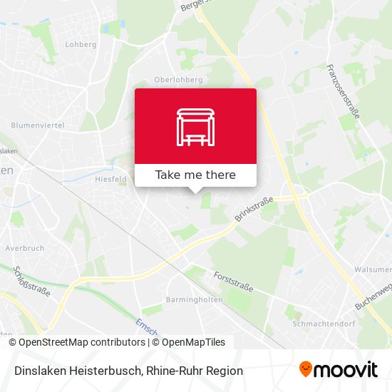 Dinslaken Heisterbusch map