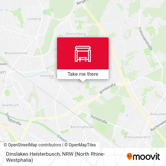Dinslaken Heisterbusch map