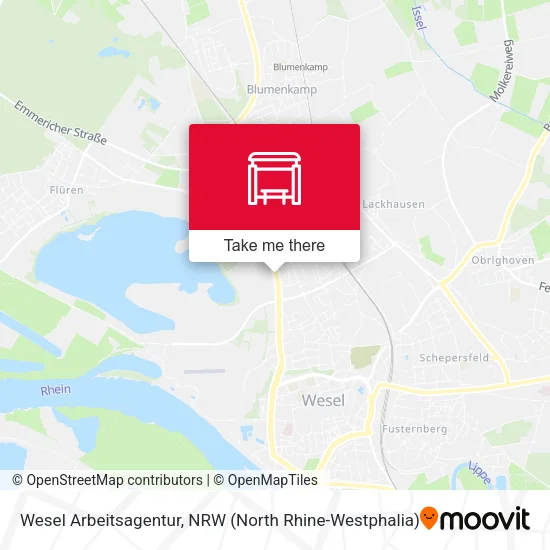 Карта Wesel Arbeitsagentur