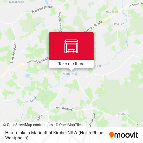 Карта Hamminkeln Marienthal Kirche