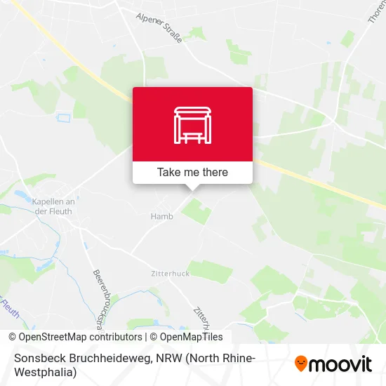 Карта Sonsbeck Bruchheideweg