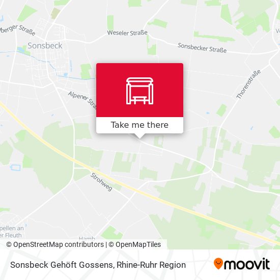 Sonsbeck Gehöft Gossens map