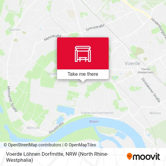 Карта Voerde Löhnen Dorfmitte