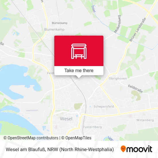 Карта Wesel am Blaufuß
