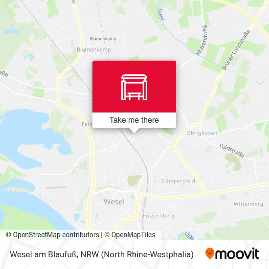Карта Wesel am Blaufuß
