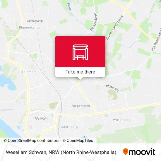 Карта Wesel am Schwan