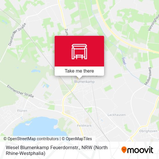Wesel Blumenkamp Feuerdornstr. map