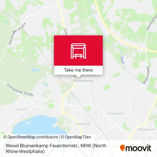 Карта Wesel Blumenkamp Feuerdornstr.