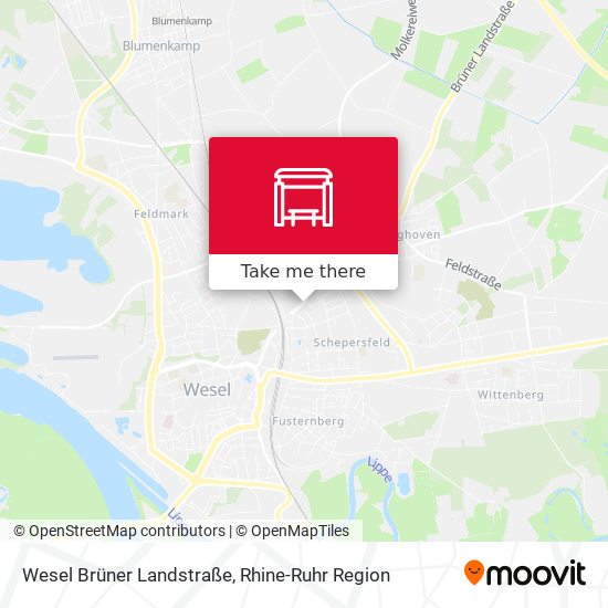 Wesel Brüner Landstraße map