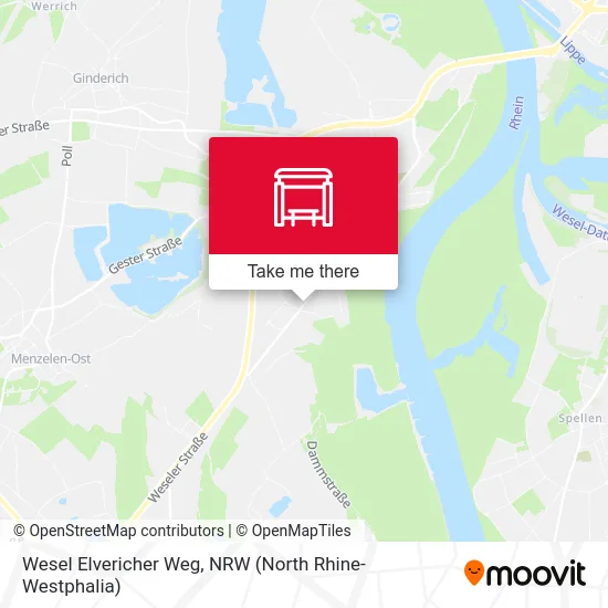 Карта Wesel Elvericher Weg