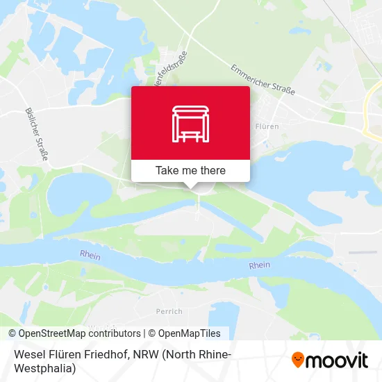 Wesel Flüren Friedhof map