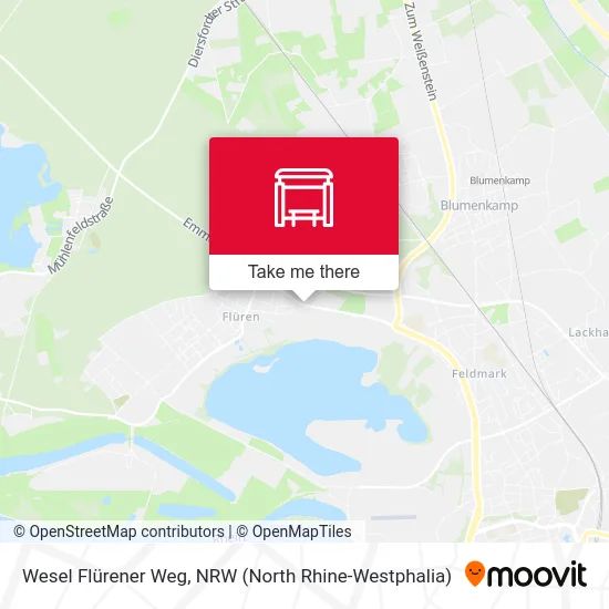 Wesel Flürener Weg map