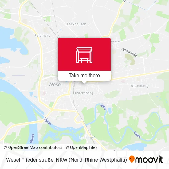 Wesel Friedenstraße map