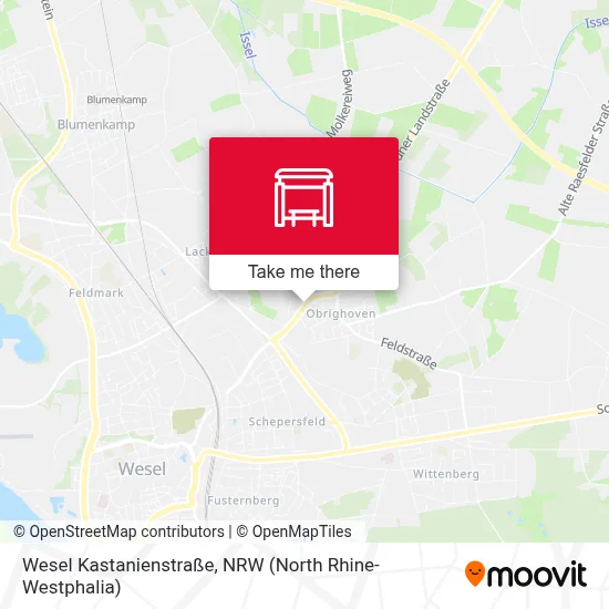 Wesel Kastanienstraße map