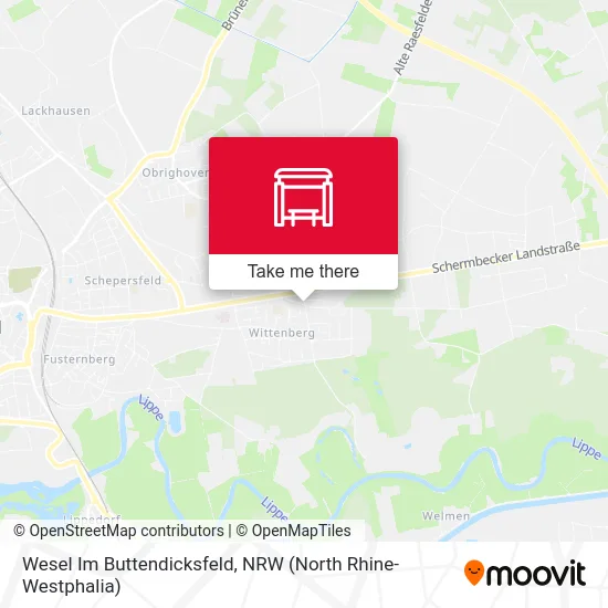 Карта Wesel Im Buttendicksfeld