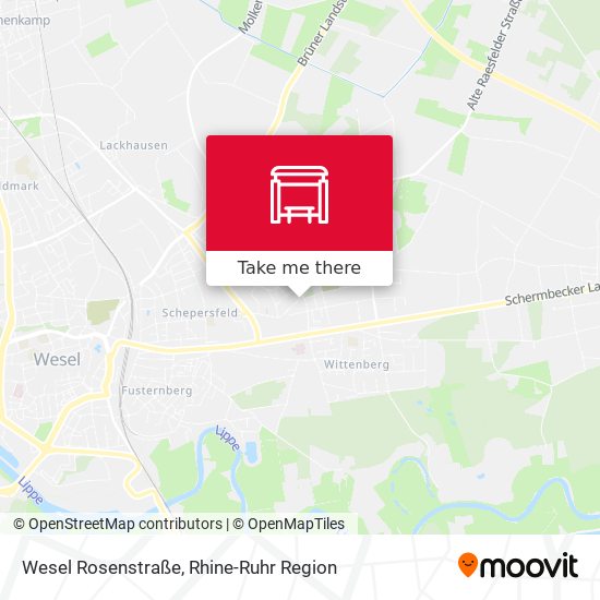 Wesel Rosenstraße map