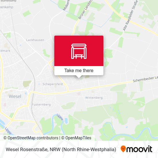 Wesel Rosenstraße map