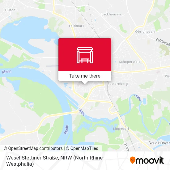 Wesel Stettiner Straße map
