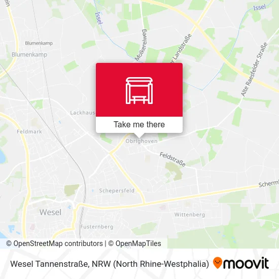 Карта Wesel Tannenstraße
