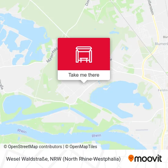 Карта Wesel Waldstraße