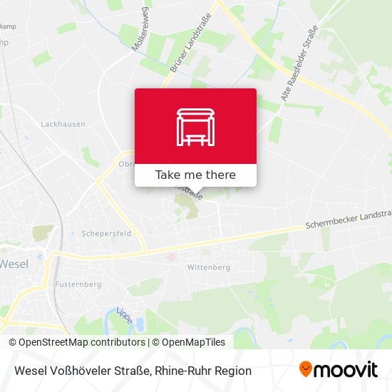 Wesel Voßhöveler Straße map