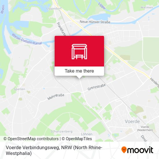 Карта Voerde Verbindungsweg