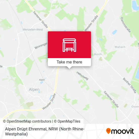 Alpen Drüpt Ehrenmal map