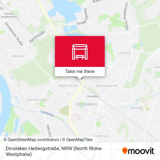 Карта Dinslaken Hedwigstraße