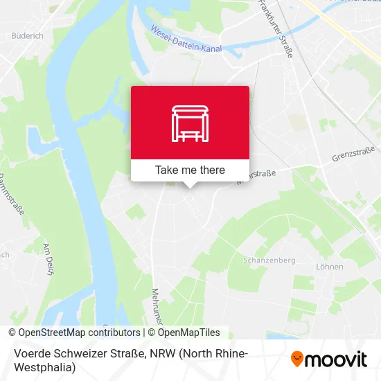 Voerde Schweizer Straße map