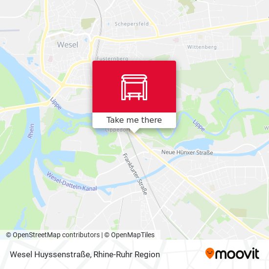 Wesel Huyssenstraße map
