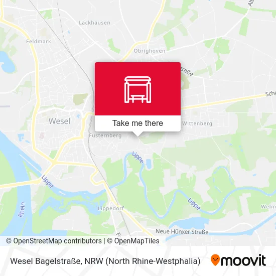 Wesel Bagelstraße map