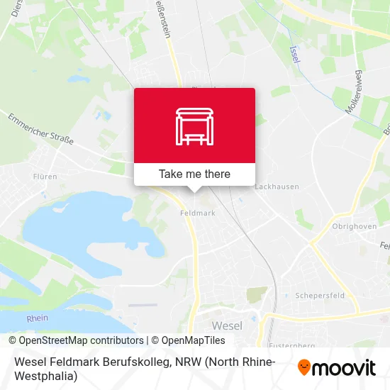Wesel Feldmark Berufskolleg map
