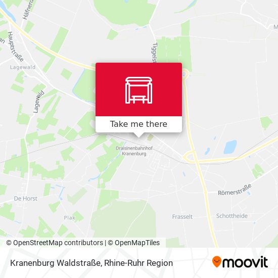 Kranenburg Waldstraße map