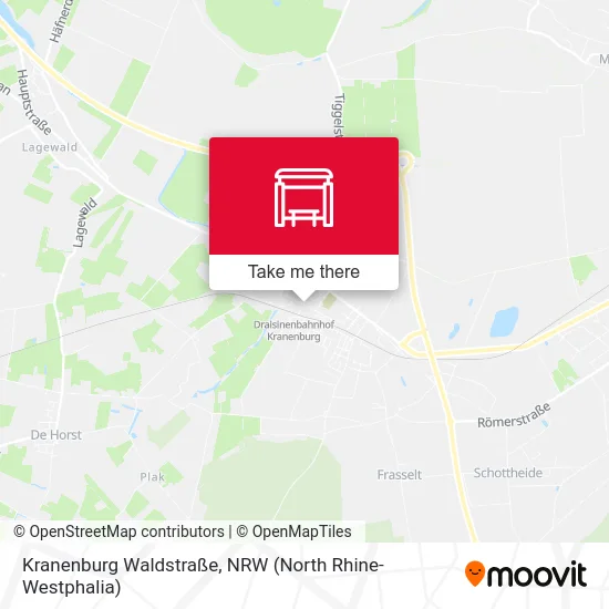 Kranenburg Waldstraße map