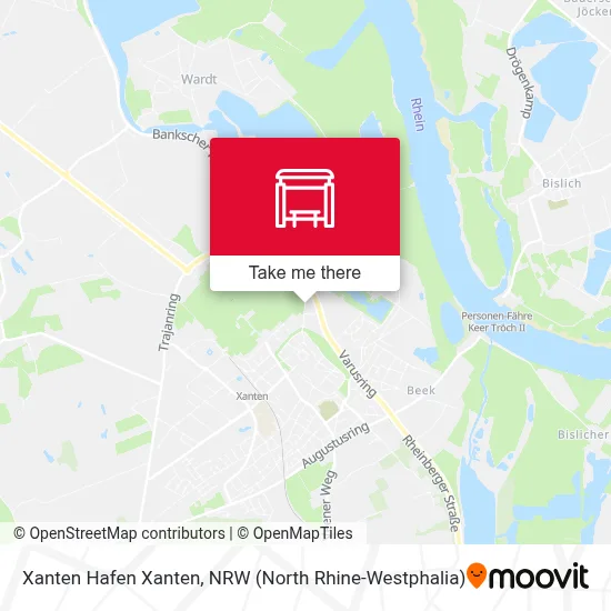 Xanten Hafen Xanten map